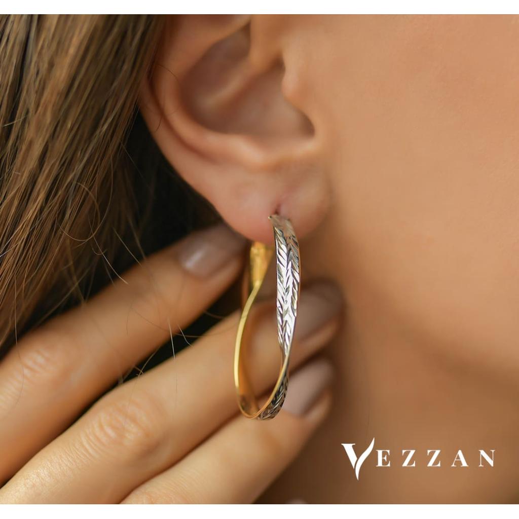 Rose - Beyaz Halka Küpe